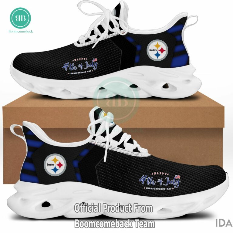 Happy Independence Day Pittsburgh Steelers Max Soul Shoes
