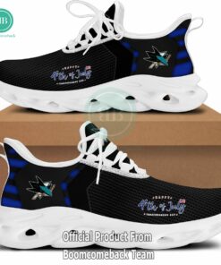 Happy Independence Day San Jose Sharks Max Soul Shoes