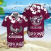 Gold Coast Titans Surfboard Hibiscus Hawaiian Shirt