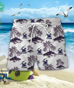 Melbourne Storm Palm Tree Island Hawaiian Shirt