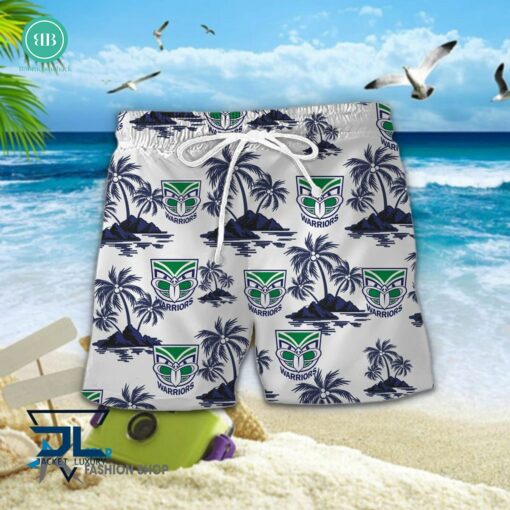 New Zealand Warriors Palm Tree Island Hawaiian Shirt