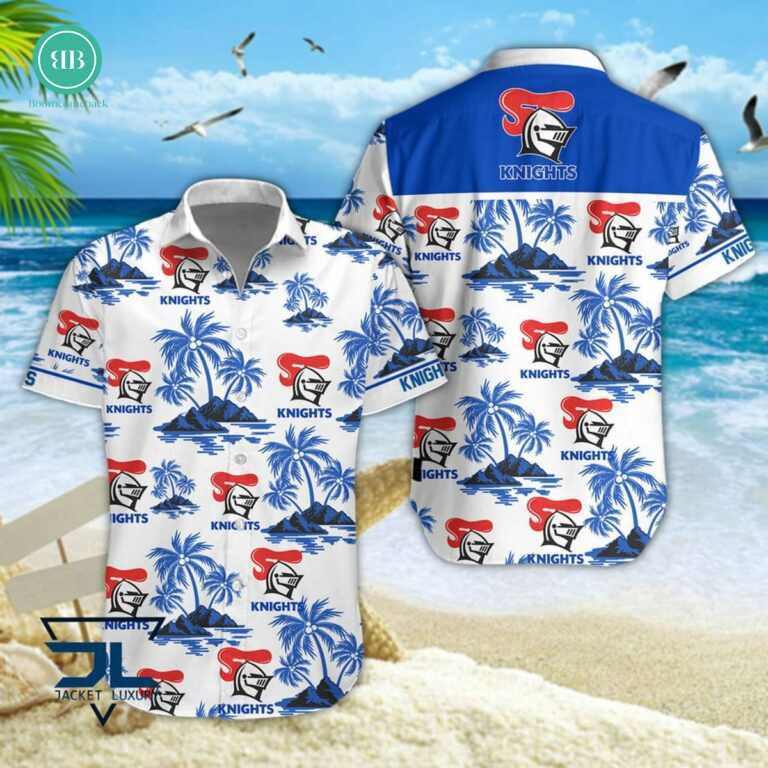 Newcastle Knights Palm Tree Island Hawaiian Shirt