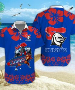 Newcastle Knights Surfboard Hibiscus Hawaiian Shirt