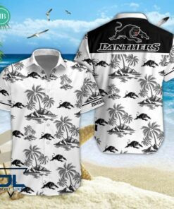 Penrith Panthers Palm Tree Island Hawaiian Shirt