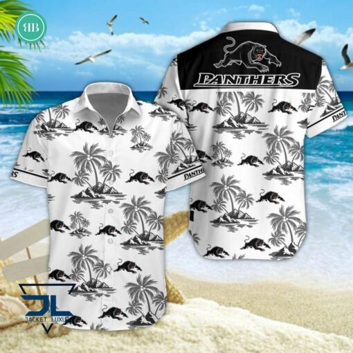 Penrith Panthers Palm Tree Island Hawaiian Shirt