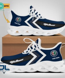 Personalized Name Alfa Romeo Navy Max Soul Shoes