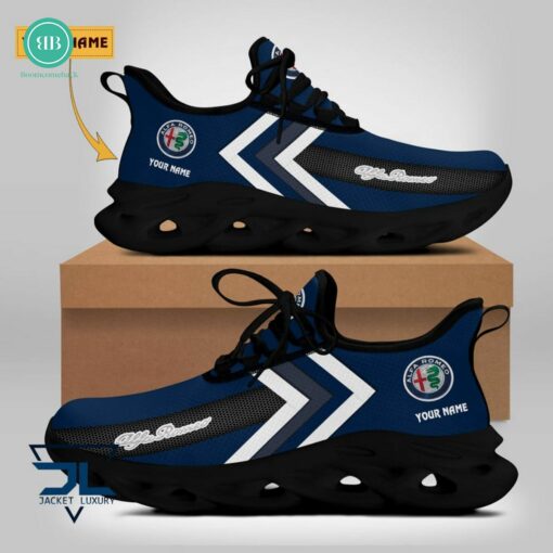 Personalized Name Alfa Romeo Navy Max Soul Shoes