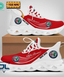 Personalized Name Alfa Romeo Red Max Soul Shoes