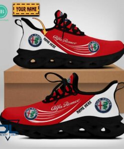 Personalized Name Alfa Romeo Red Max Soul Shoes