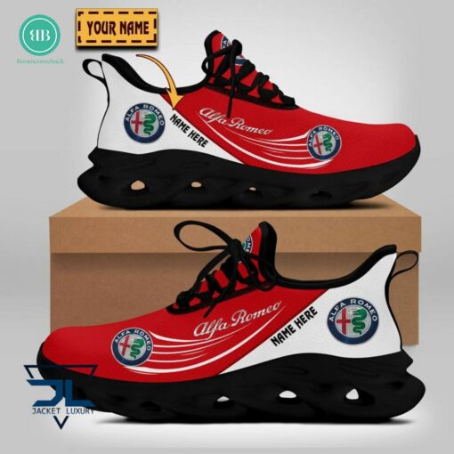 Personalized Name Alfa Romeo Red Max Soul Shoes