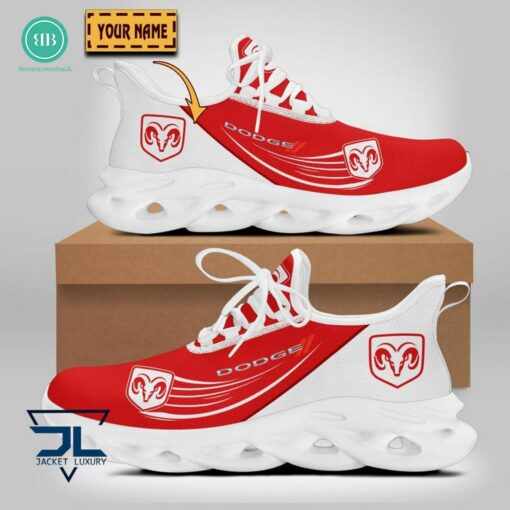Personalized Name Dodge Red Max Soul Shoes