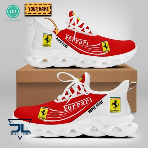 Personalized Name Ferrari Red Max Soul Shoes