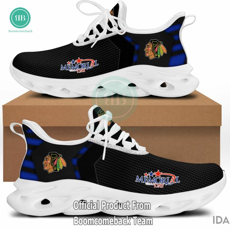 Remember And Honor Memorial Day Chicago Blackhawks Max Soul Shoes