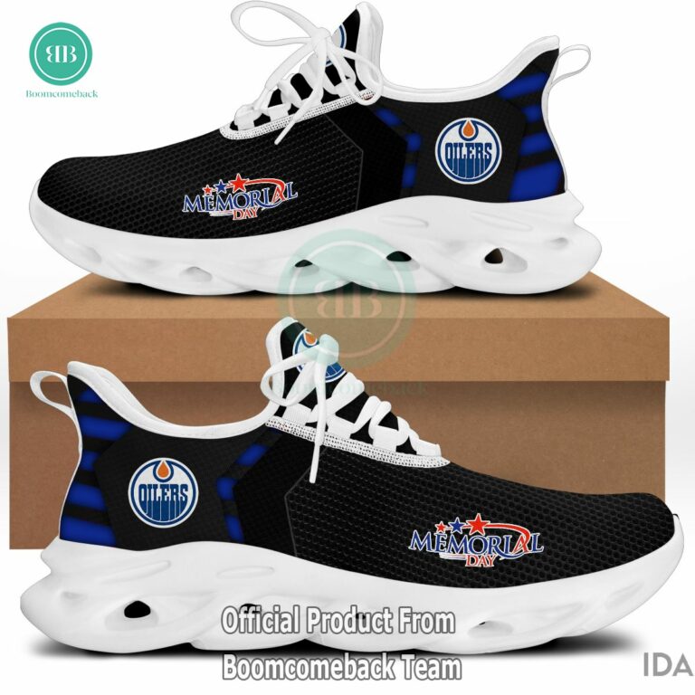 Remember And Honor Memorial Day Edmonton Oilers Max Soul Shoes