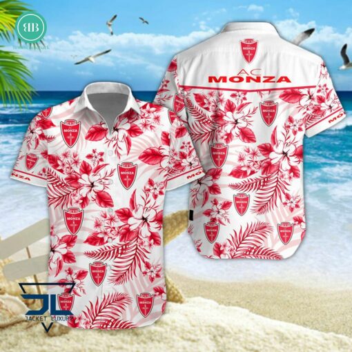 Serie A AC Monza Floral Hawaiian Shirt And Shorts