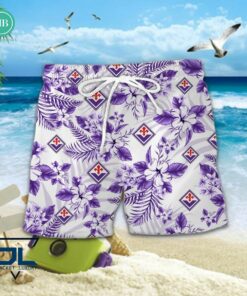 serie a acf fiorentina floral hawaiian shirt and shorts 3 hMsFt
