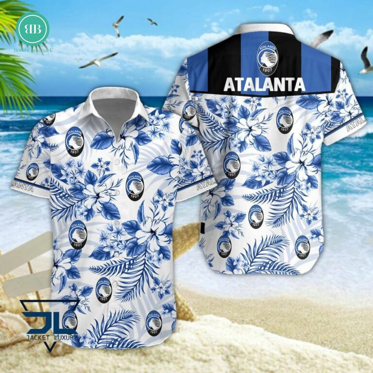 Serie A Atalanta Bergamasca Calcio Floral Hawaiian Shirt And Shorts