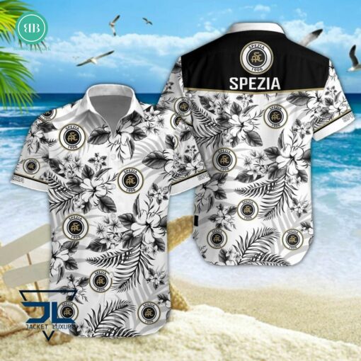 Serie A Spezia Calcio Floral Hawaiian Shirt And Shorts