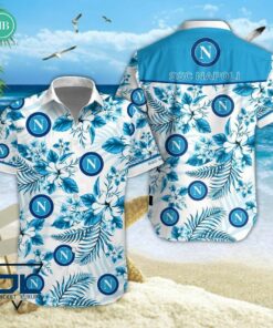 Serie A SSC Napoli Floral Hawaiian Shirt And Shorts
