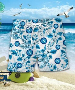 Serie A SSC Napoli Floral Hawaiian Shirt And Shorts