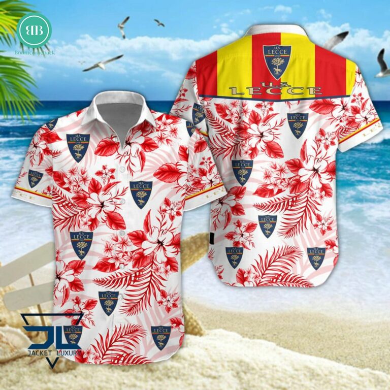 Serie A U.S Lecce Floral Hawaiian Shirt And Shorts