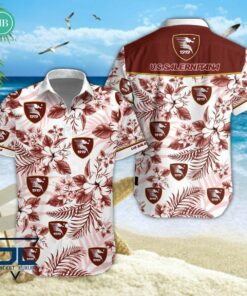 Serie A U.S Salernitana 1919 Floral Hawaiian Shirt And Shorts