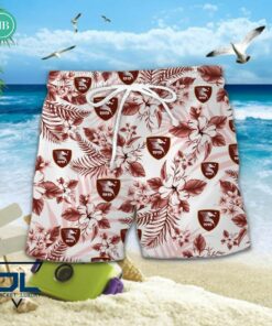 Serie A U.S Salernitana 1919 Floral Hawaiian Shirt And Shorts
