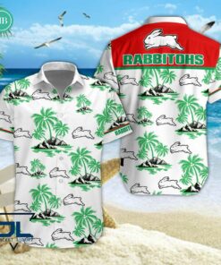 South Sydney Rabbitohs Palm Tree Island Hawaiian Shirt