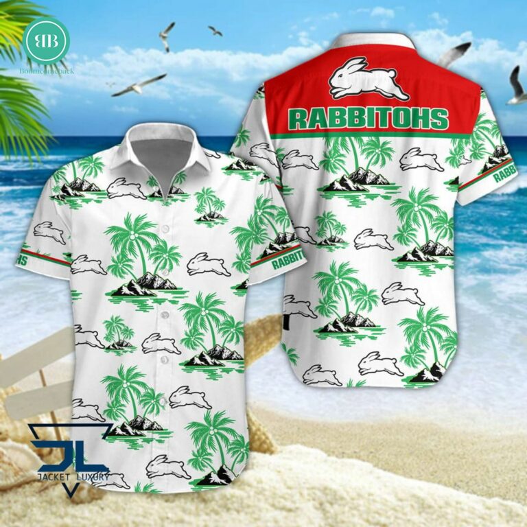 South Sydney Rabbitohs Palm Tree Island Hawaiian Shirt