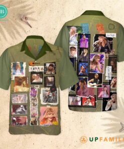 Taylor Swift Old Film Frame Style Vintage Newspaper Collage Hawaiian Shirt