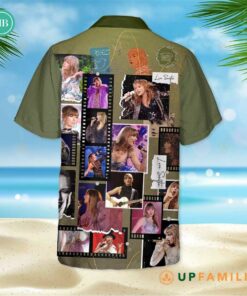 taylor swift old film frame style vintage newspaper collage hawaiian shirt 5 be66o