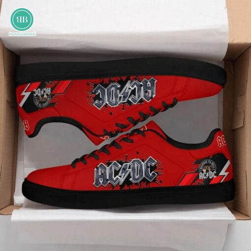 ACDC Rock Band Red Adidas Stan Smith Shoes