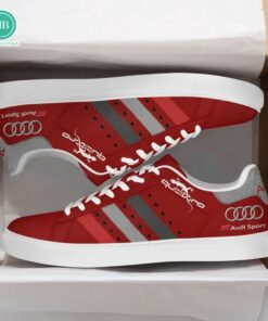 LIMITED DESIGN Audi Quattro Grey Cream Red Stripes Style 2 Adidas Stan  Smith Shoes