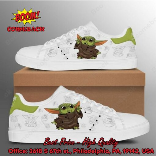 Baby Yoda White Adidas Stan Smith Shoes