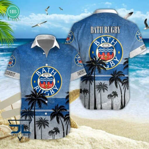 Bath Rugby Palm Tree Hawaiian Shirt