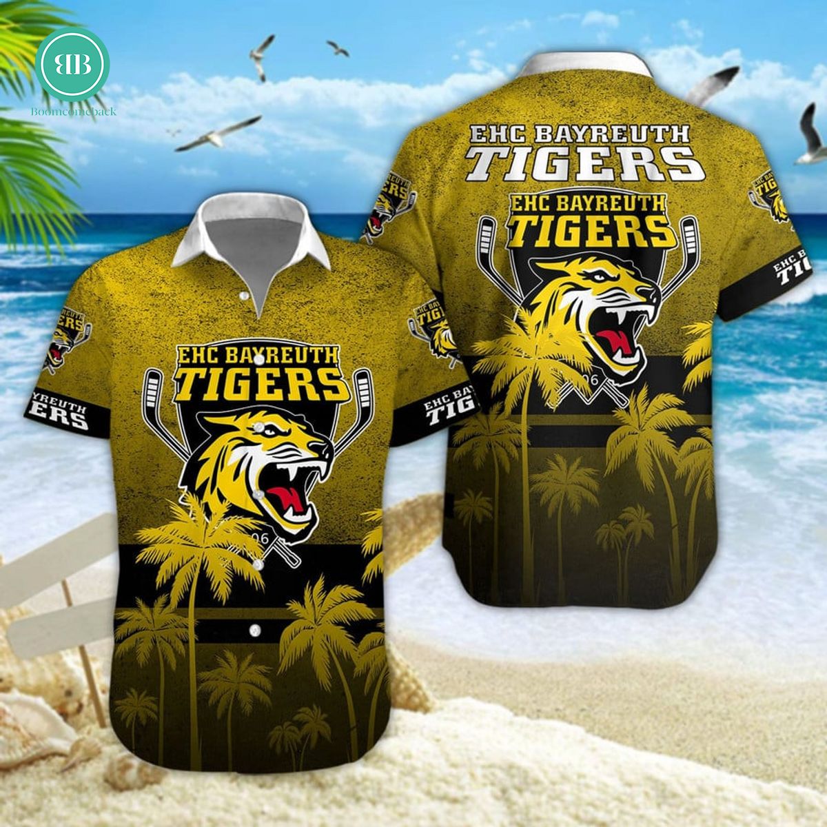 Bayreuth Tigers Palm Tree Hawaiian Shirt