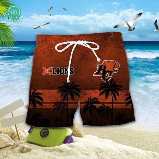 BC Lions Palm Tree Hawaiian Shirt