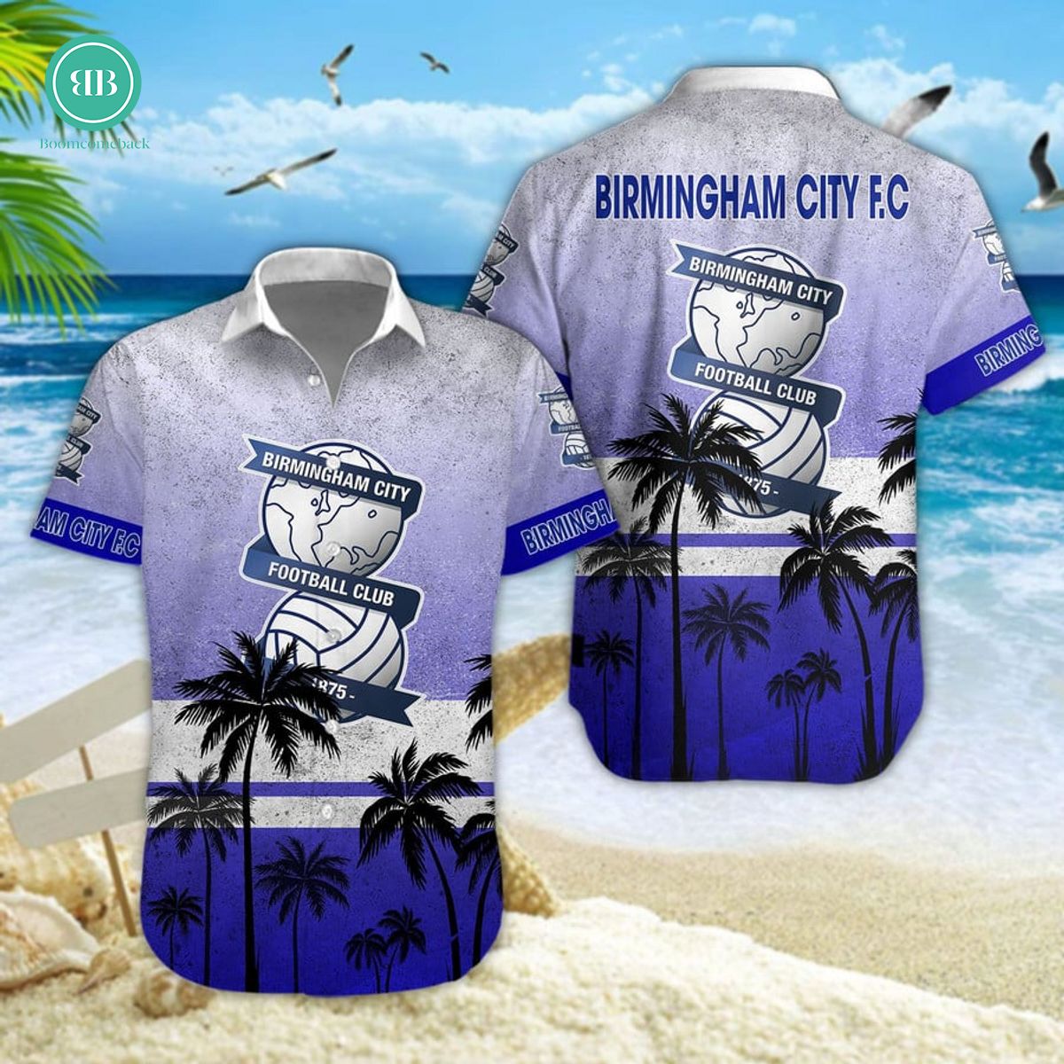 Birmingham City FC Palm Tree Hawaiian Shirt