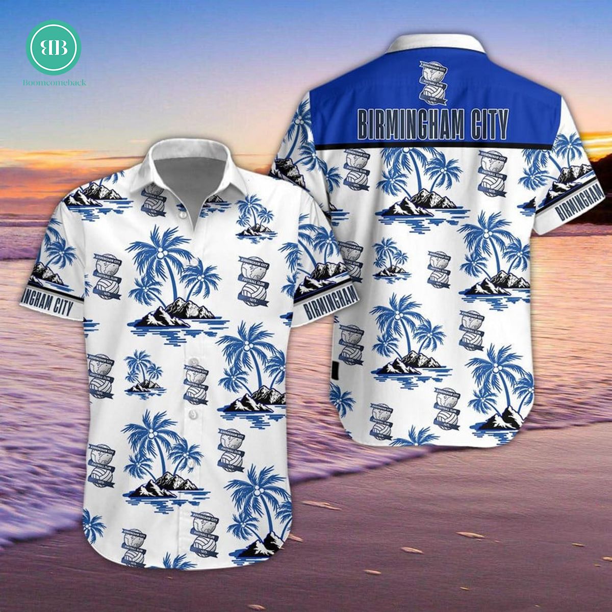 Birmingham City FC Palm Tree Island Hawaiian Shirt
