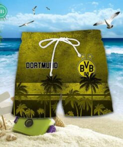 Borussia Dortmund Palm Tree Hawaiian Shirt