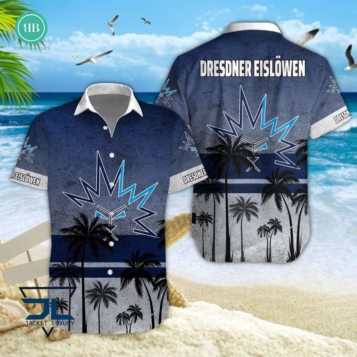 Dresdner Eislowen Palm Tree Hawaiian Shirt