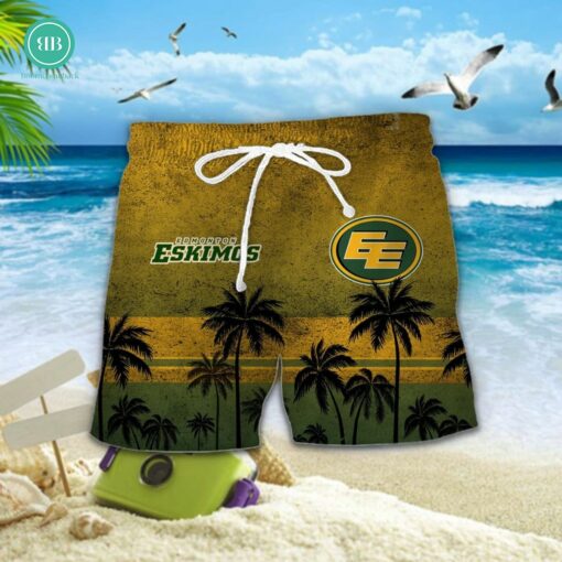 Edmonton Eskimos Palm Tree Hawaiian Shirt