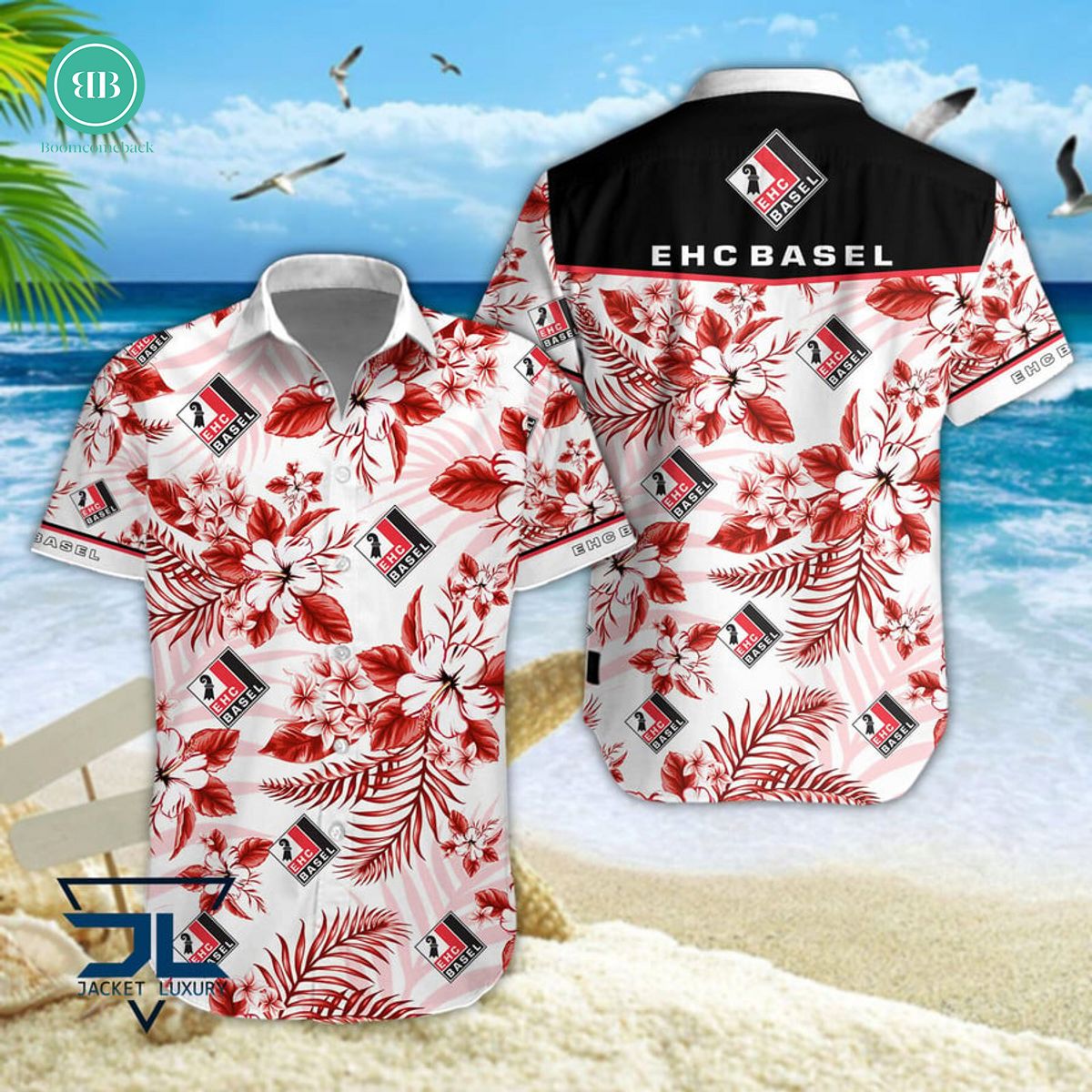 EHC Basel Tropical Floral Hawaiian Shirt