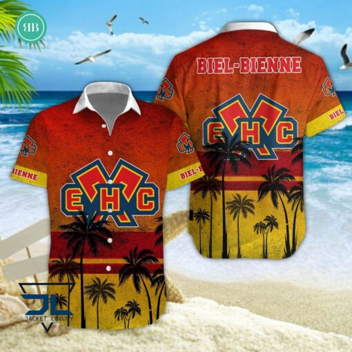 EHC Biel-Bienne Palm Tree Hawaiian Shirt