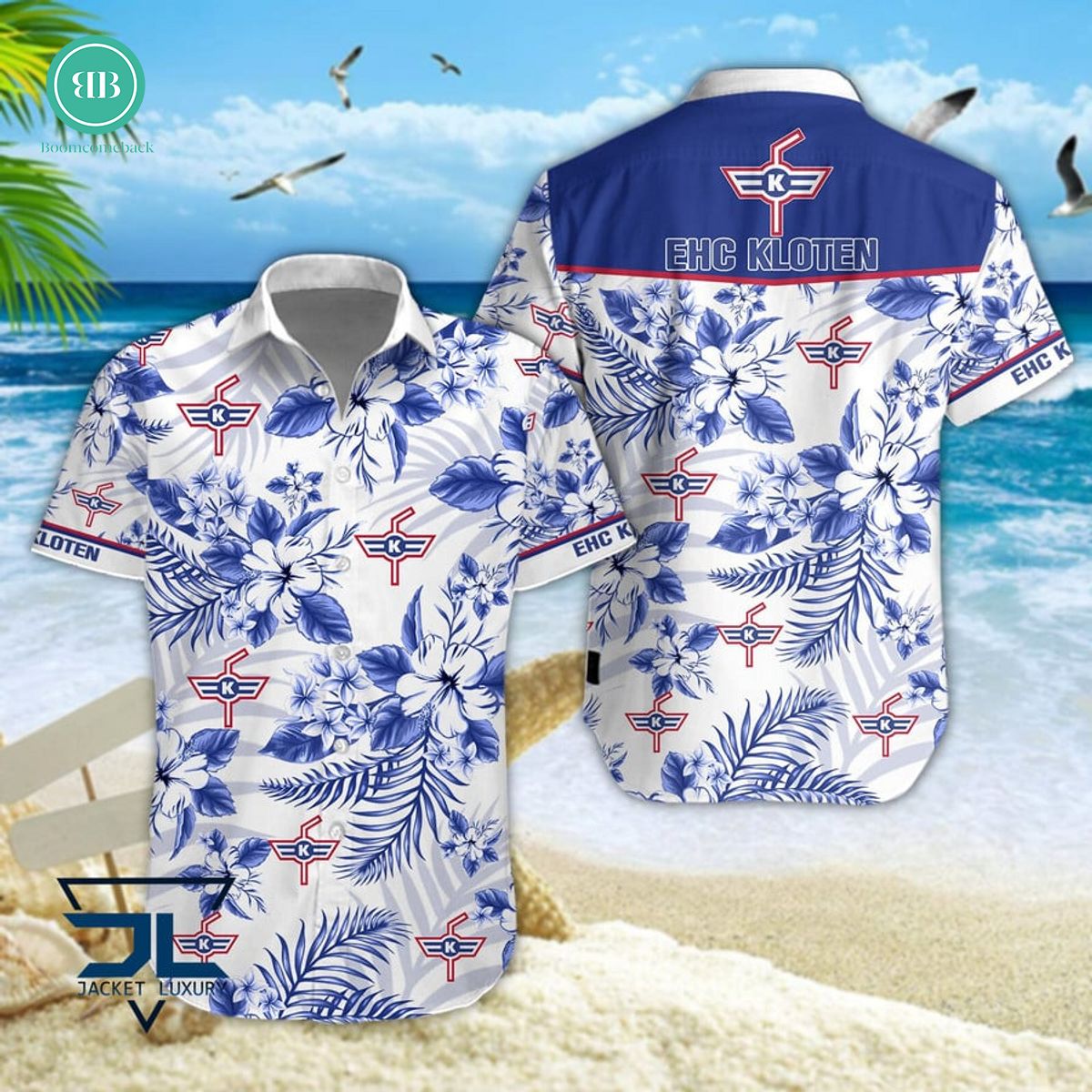 EHC Kloten Tropical Floral Hawaiian Shirt