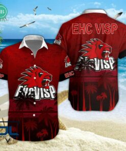 EHC Visp Palm Tree Hawaiian Shirt