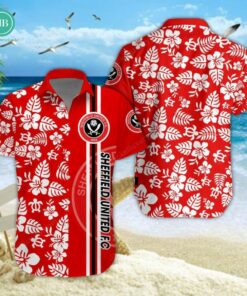 EPL 2023 Sheffield United Tropical Flower Hawaiian Shirt
