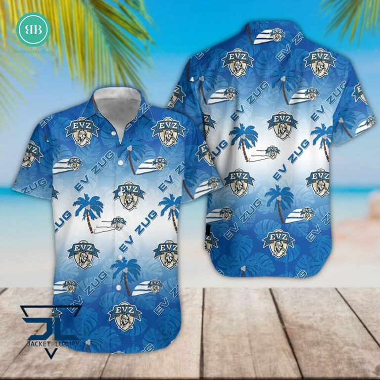 EV Zug Tropical Leaves Coconut Tree Hawaiian Shirt