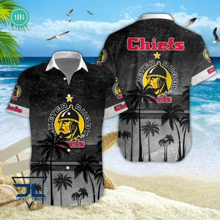 Exeter Chiefs Palm Tree Hawaiian Shirt