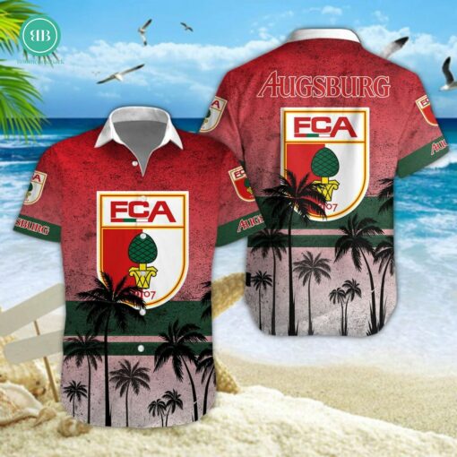 FC Augsburg Palm Tree Hawaiian Shirt